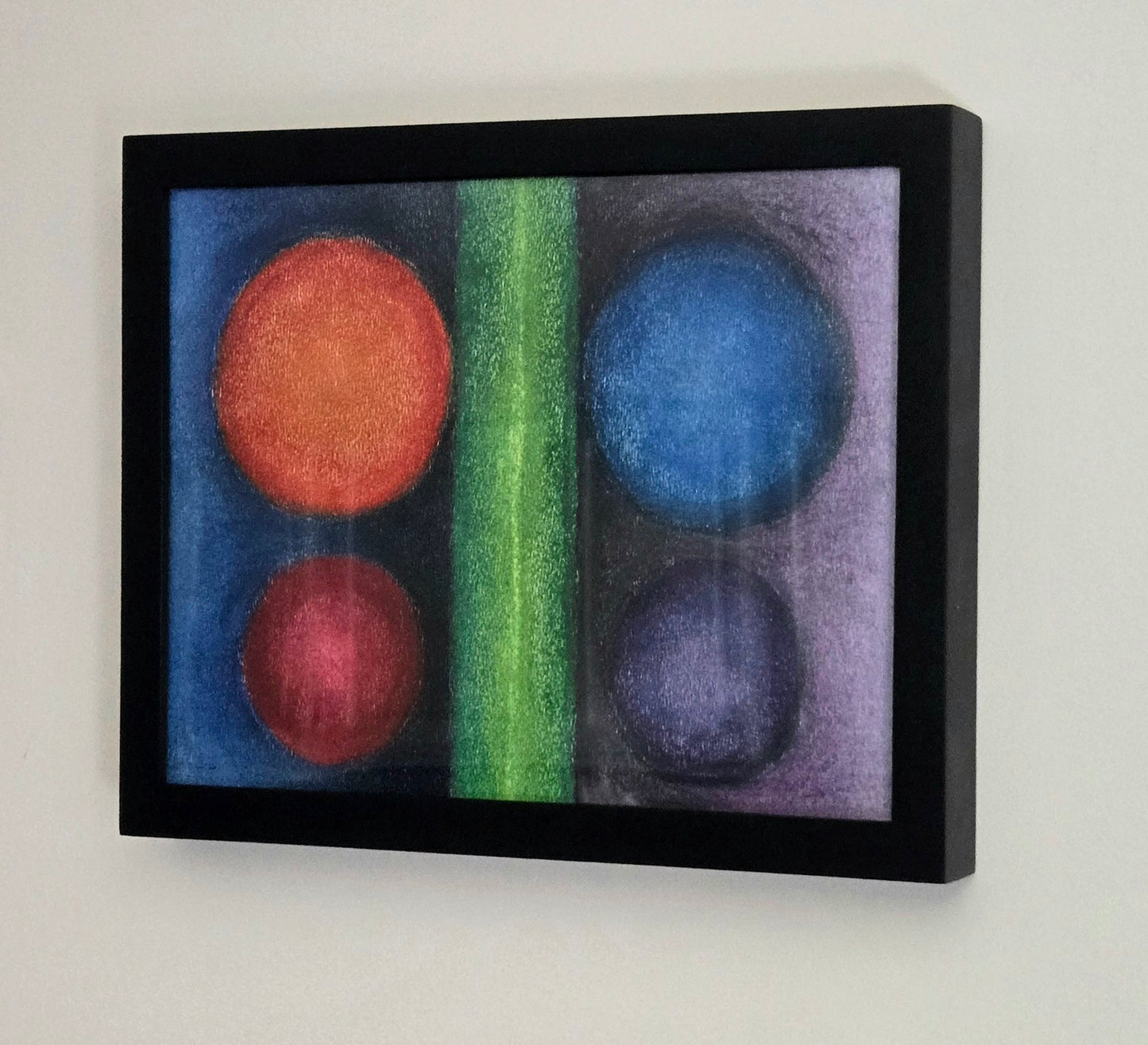 "Portal Meridians - 3" by Spence Rubin. Pastel on paper. 9"x12" (10x13")x.0.75". Framed.